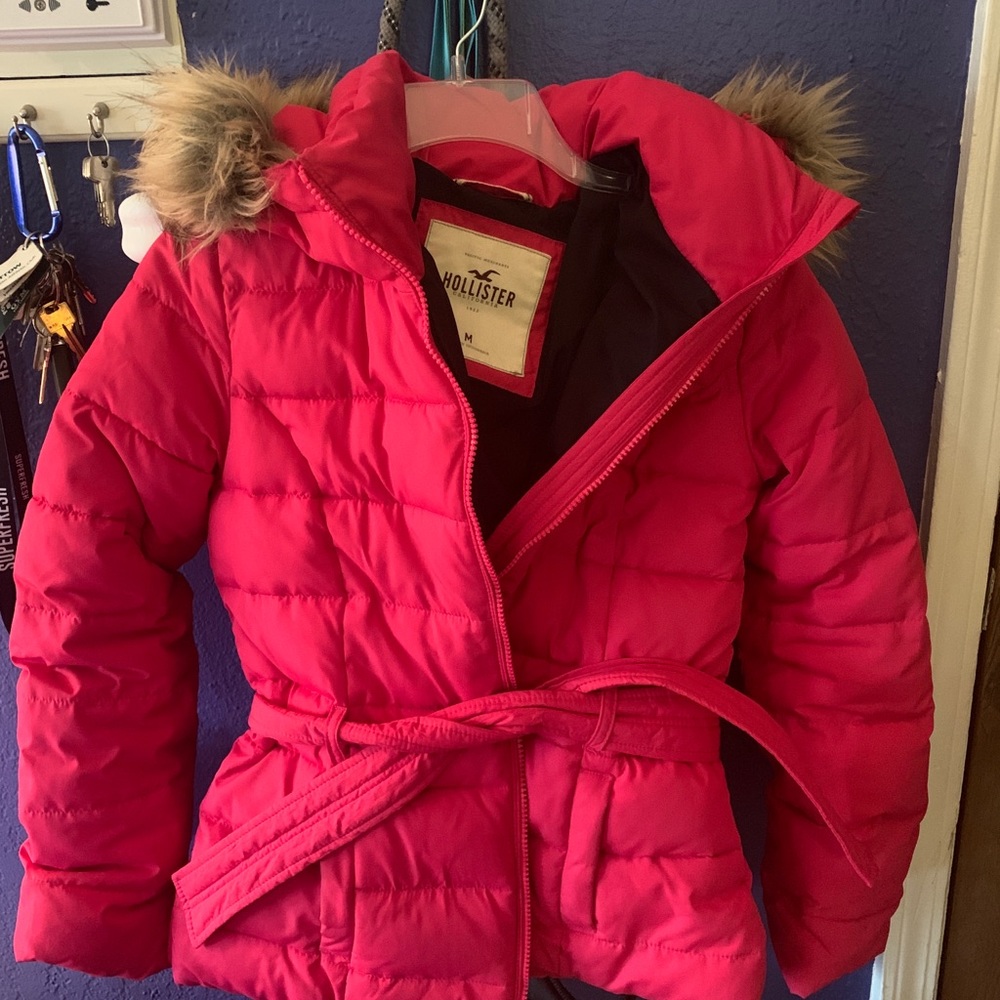 Hot pink winter coat!